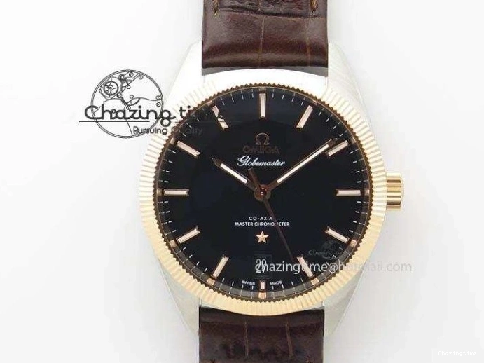 0119 Practical De Ville RG MKF 1:1 Best Edition Silver Dial RG Markers on Brown Leather Strap MIYOTA 9015 V 8049